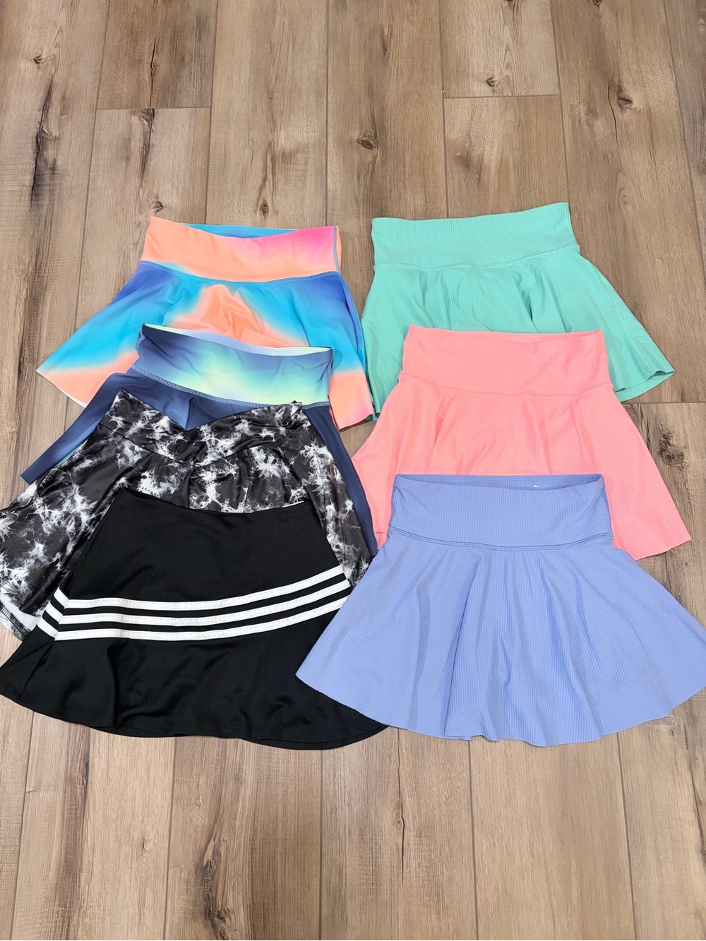 Girls L 10/12 Athletic Skort Lot Adidas Old Navy RBX Tenniscore Sportcore 7 pack